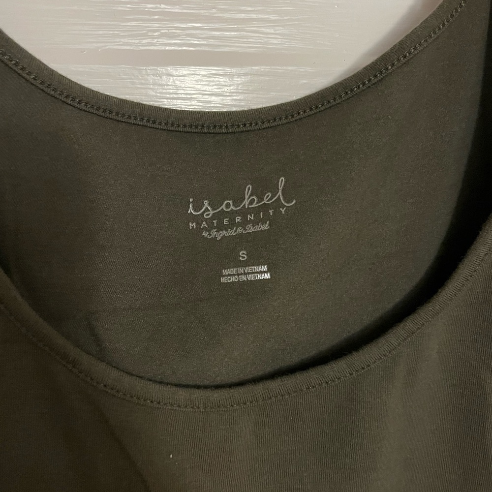Isabel maternity dress olive green